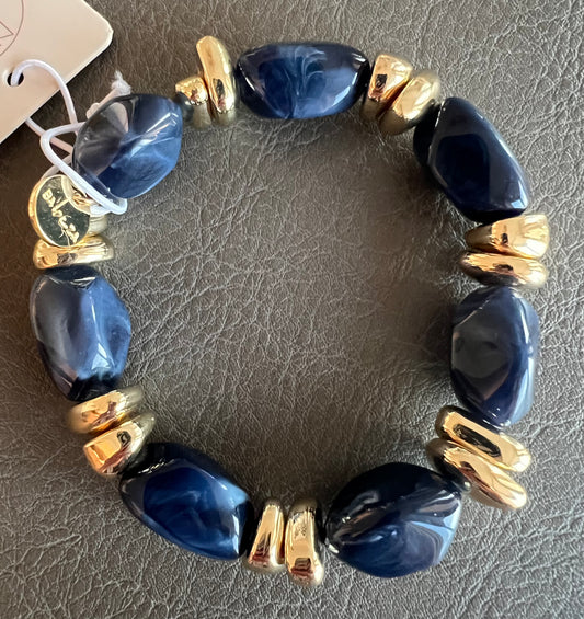 Elastische armband blauw