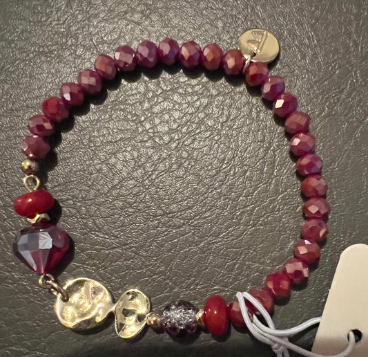 Elastiche armband Bordeaux