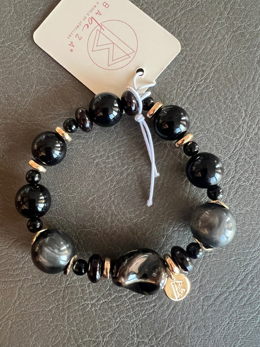 Elastische armband zwart